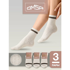 Носки Omsa OMSA COMFORT, комплект, 3 пары, размер 35/38, слоновая кость
