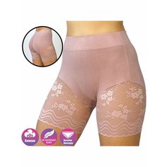 Трусы Панталоны с кружевом от натирания, размер ONE SIZE, коричневый, бежевый H&C Style