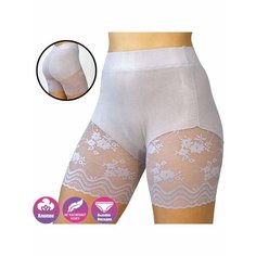 Трусы Панталоны с кружевом от натирания, размер ONE SIZE, серый/светло-серый H&C Style