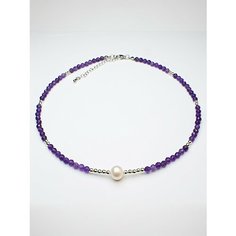 Чокер JEWELRY A VENTO, аметист, длина 50 см, фиолетовый