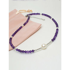 Чокер JEWELRY A VENTO, аметист, длина 35 см, фиолетовый