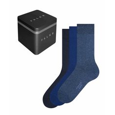 Носки Falke Happy Box, комплект, 3 пары, размер 39-42, черный, синий