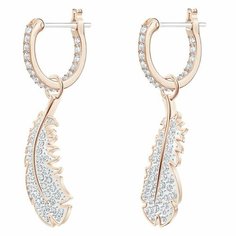 Серьги с подвесками SWAROVSKI, кристаллы Swarovski, размер 30 мм, золотистый