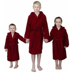 Халат BIO-TEXTILES, размер 32, бордовый