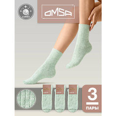 Носки Omsa OMSA COMFORT, комплект, 3 пары, размер 35/38, menta