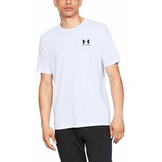 Футболка Under Armour Sportstyle Left Chest Logo SS, размер MD, белый/белый