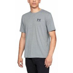 Футболка Under Armour Sportstyle Left Chest Logo SS, размер SM, серый, серый
