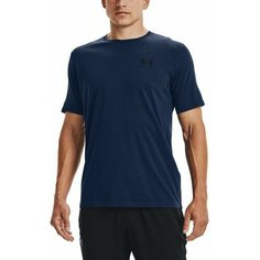 Футболка Under Armour Sportstyle Left Chest Logo SS, размер SM, синий