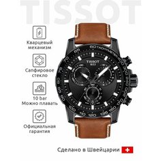 Наручные часы TISSOT, черный/коричневый