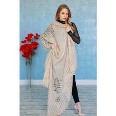 Шаль Легендарные Пуховые Платки для женщин,150х150 см, бежевый
