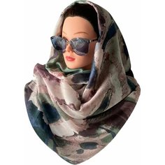 Шарф Florento для женщин,180х84 см, one size, фиолетовый/зеленый