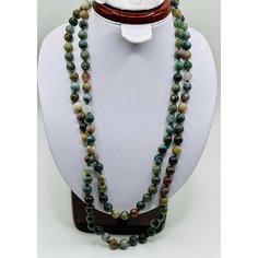 Бусы, длина 120 см, серый, золотой, бежевый, зеленый Лада*Мана