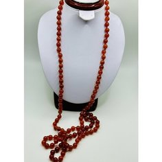Бусы, длина 120 см, оранжевый Лада*Мана