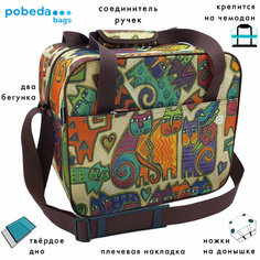 Сумка дорожная PobedaBags, 26 л, 30х30х36 см, ручная кладь, разноцветный