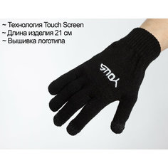 Перчатки YOUS для мужчин, размер 21, черные