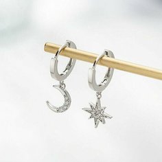 Серьги, серебристый Нет бренда