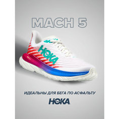 Кроссовки HOKA Mach 5, полнота B (US)/ на среднюю стопу, размер US7.5B/UK6/EU39 1/3/JPN24.5, бело-красный