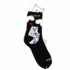 Носки RIPNDIP Носки укороченные Ripndip - Nermal Love - Mid - Black, размер Универсальный, черный, розовый, красный, белый