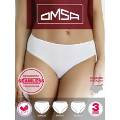 Трусы Omsa, комплект из 3 шт., размер 52(2XL), bianco