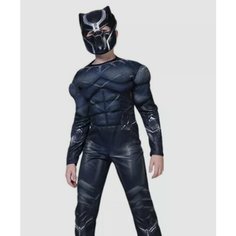 Костюм карнавальный SuperHero "Черная Пантера S", для мальчиков и девочек, чёрный, размер 110-120