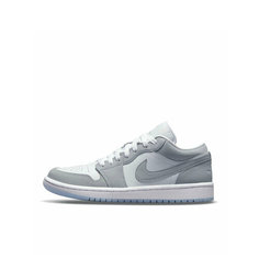 Кроссовки Jordan 1 Low, полнота F (EU)/ на среднюю стопу, размер 6.5USW 4UK 37.5EU 36.5RU 23.5CM, White/Wolf Grey