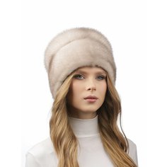 Шапка SeMi fur для женщин, размер 56-57, бледно-желтый