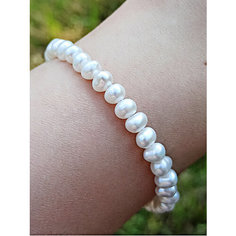 Браслет JEWELRY A VENTO, жемчуг пресноводный культивированный, 1 шт., размер 15 см, размер M, белый