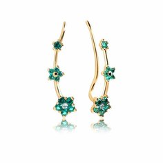 Серьги VALTERA, серебро, 925 проба, фианит, , прозрачный