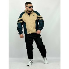 Костюм спортивный , размер M, бежевый/черный Нет бренда