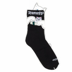 Носки RIPNDIP Носки с котом Mid - Sushi - Nerm - Black, размер Универсальный, черный, белый, серый