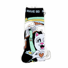 Носки RIPNDIP Носки с котом So Mushroom - Black, размер Универсальный, розовый, черный, зеленый