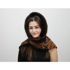 Платок Мария с мехом норки для женщин,140х70 см