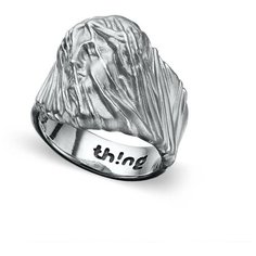 Кольцо Thing Jewelry, размер 17.5, серебристый