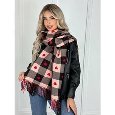 Палантин Сердечки для женщин,180х80 см Cashmere Scarf