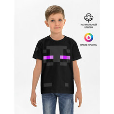 Футболка Lacotton.ru хлопковая детская MINECRAFT | МАЙНКРАФТ, размер 158, мультиколор