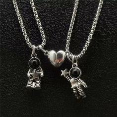 Колье, длина 65 см, серебристый Монинг