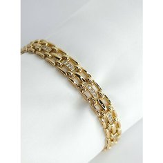 Браслет-цепочка XUPING JEWELRY, искусственный камень, размер 19 см, золотистый