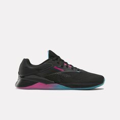 Кроссовки Reebok Nano X4, полнота 10 (RU)/ на широкую стопу, размер 8,5 US, черный/голубой/розовый