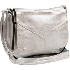 Сумка кросс-боди , фактура гладкая, серебристый Unvers Leather Istanbul