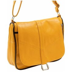 Сумка кросс-боди , фактура гладкая, желтый Unvers Leather Istanbul