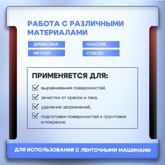 Лента абразивная бесконечная тундра, на тканевой основе, 75 х 533 мм, р80, 10 шт. Tundra