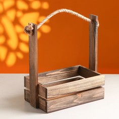 Набор кашпо деревянных 3 в 1 (30.5×18.5×35; 25.5×15×30; 20×12×23) Дарим красиво