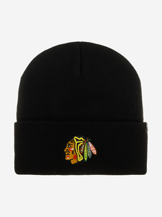 Шапка с отворотом 47 BRAND H-HYMKR04ACE-BKA Chicago Blackhawks NHL (черный), Черный 47