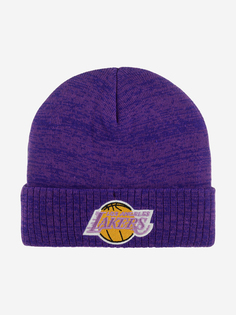 Шапка с отворотом MITCHELL NESS KTCFMM19260-LALPURP Los Angeles Lakers NBA (фиолетовый), Фиолетовый Mitchell&Ness