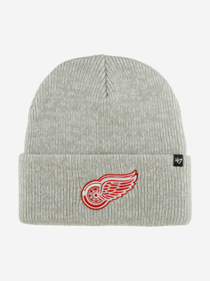 Шапка с отворотом 47 BRAND H-BRNFZ05ACE-GY Detroit Red Wings NHL (серый), Серый 47