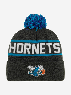 Шапка с помпоном MITCHELL NESS KTPCSH21038-CHOBKTL Charlotte Hornets NBA (черный), Черный Mitchell&Ness