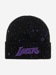 Шапка с отворотом MITCHELL NESS HCFK5815-LALYYPPPBLCK Los Angeles Lakers NBA (черный), Черный Mitchell&Ness