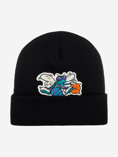 Шапка с отворотом MITCHELL NESS KTCFFH21HW008-CHOBLCK Charlotte Hornets NBA (черный), Черный Mitchell&Ness