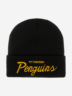 Шапка с отворотом MITCHELL NESS MN2-KK50Z-SCRIPCUF-PITP-BLK Pittsburgh Penguins NHL (черный), Черный Mitchell&Ness