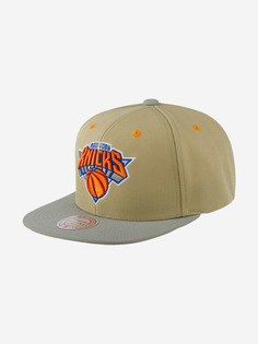 Бейсболка с прямым козырьком MITCHELL NESS 6HSSMM21093-NYKTAN1 New York Knicks NBA (бежевый), Бежевый Mitchell&Ness